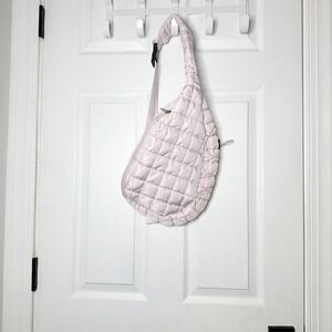 Pickle O Joe Quilted Sling Bag Light Pink Puffer Crossbody Pickleball Sporty